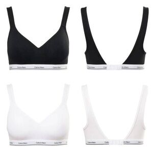 Calvin Klein Black and White Bralette Duo